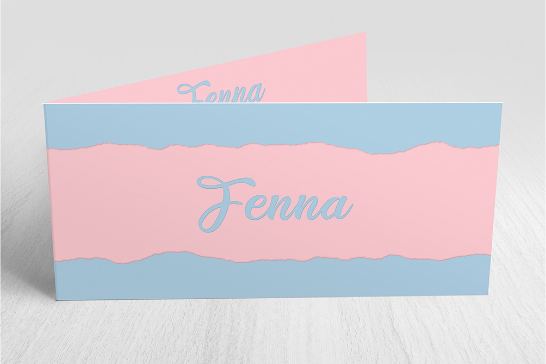 Roze en blauw